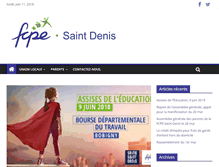 Tablet Screenshot of fcpe-saint-denis.org